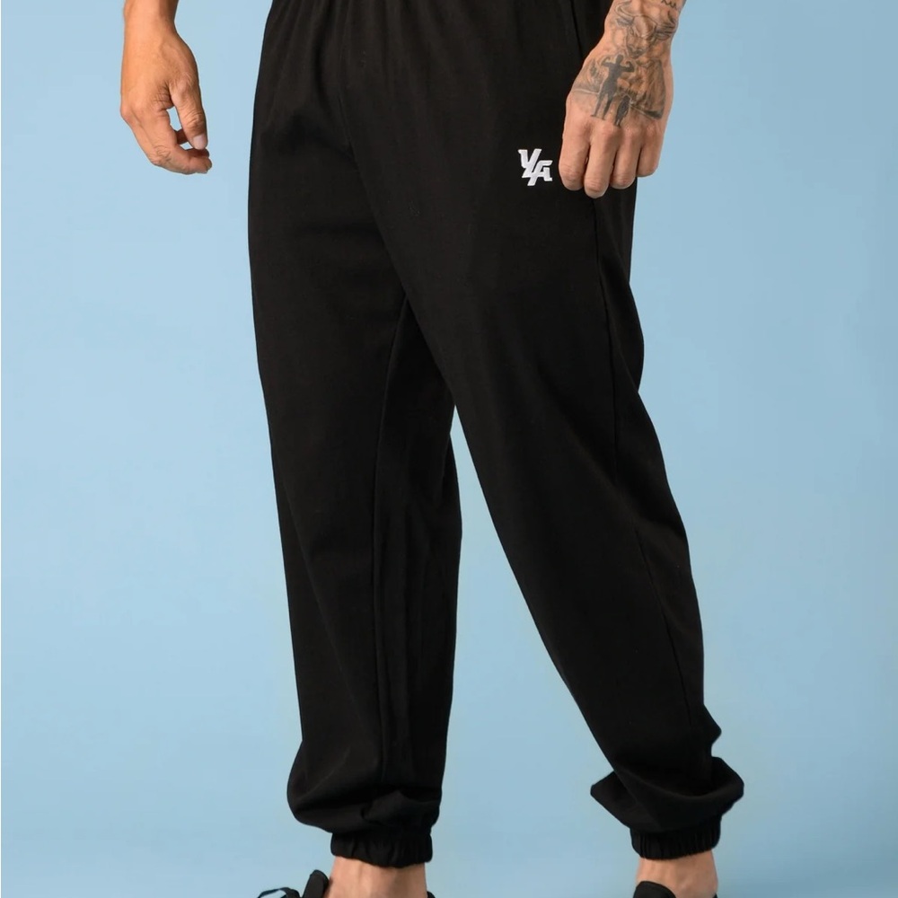 YoungLA Black Joggers with White Logo- sold out!